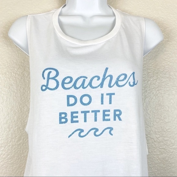 BCBGeneration Graphic Beaches Do It Better Muscle Tank Sizes M&L - Picture 1 of 9